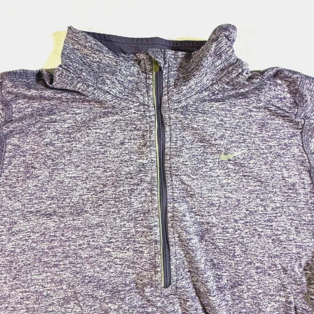 Nike 1/4 Zip Pullover‎ Womens Small Dri-FIT Thumbhole Heather Purple